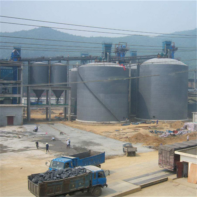 资阳水泥钢板仓2座3000吨青岛项目进入施工